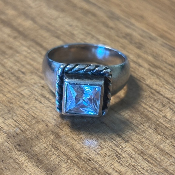 Silpada Jewelry - Silpada Sterling Silver Ring with Clear Square Gemstone
